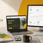 Digitale Full Service Agentur Netzwerkstatt19 – moderner Arbeitsplatz mit Webdesign, SEO, Google Ads, Social Media und digitalen Marketinglösungen für Unternehmen.