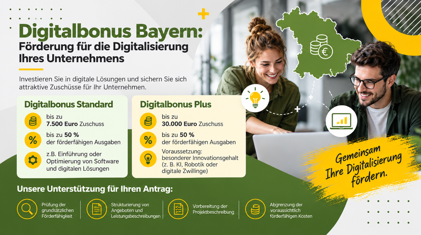 Digitalbonus Bayern: Förderung für die Digitalisierung Ihres Unternehmens